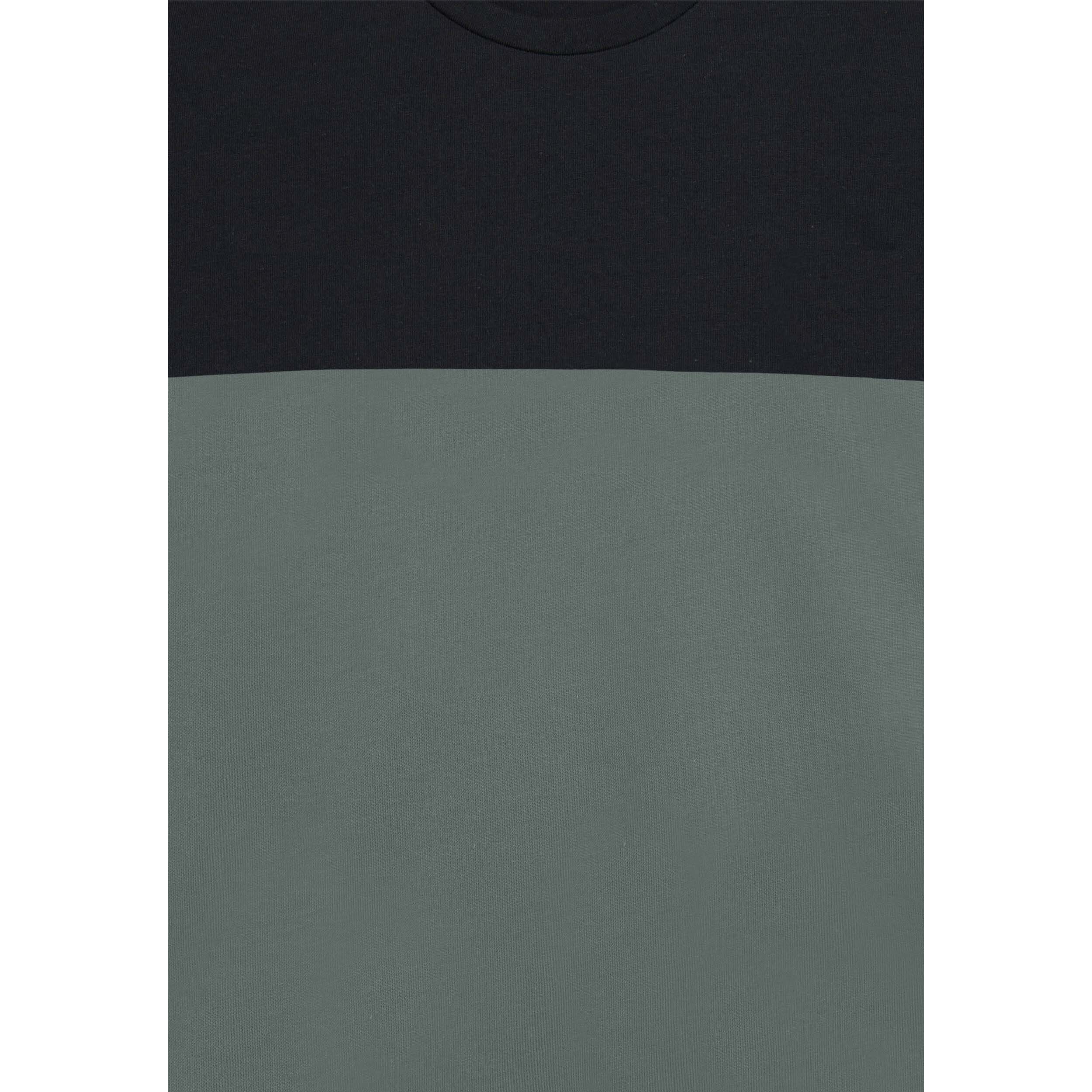 T-shirt colour block con stampa sulla spalla