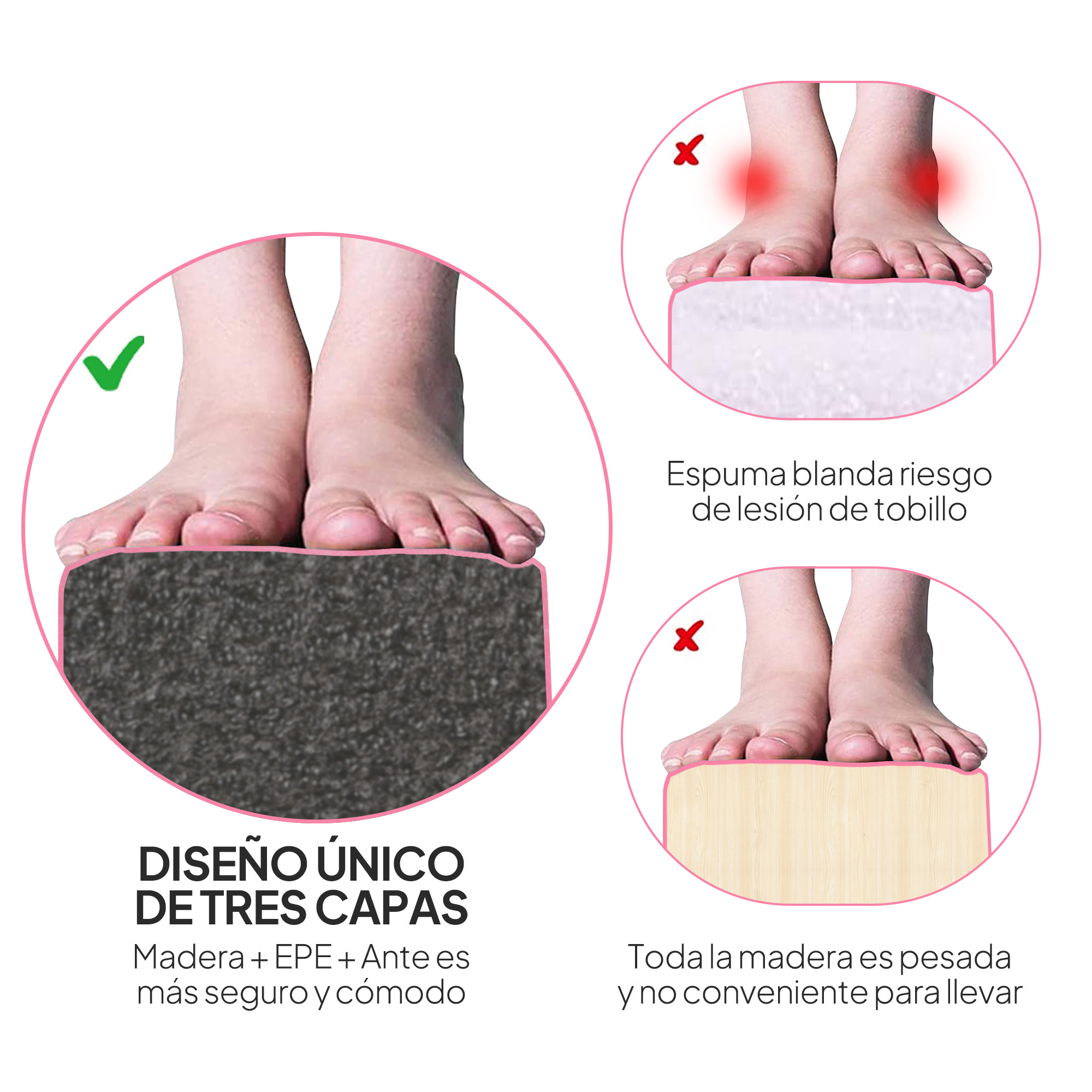 Barra de Equilibrio Gimnasia Plegable 210 cm Barra de Gimnasia Artística Viga de Equilibrio para Niños Principiantes y Gimnastas Profesionales para Entrenamiento en Casa Rosa