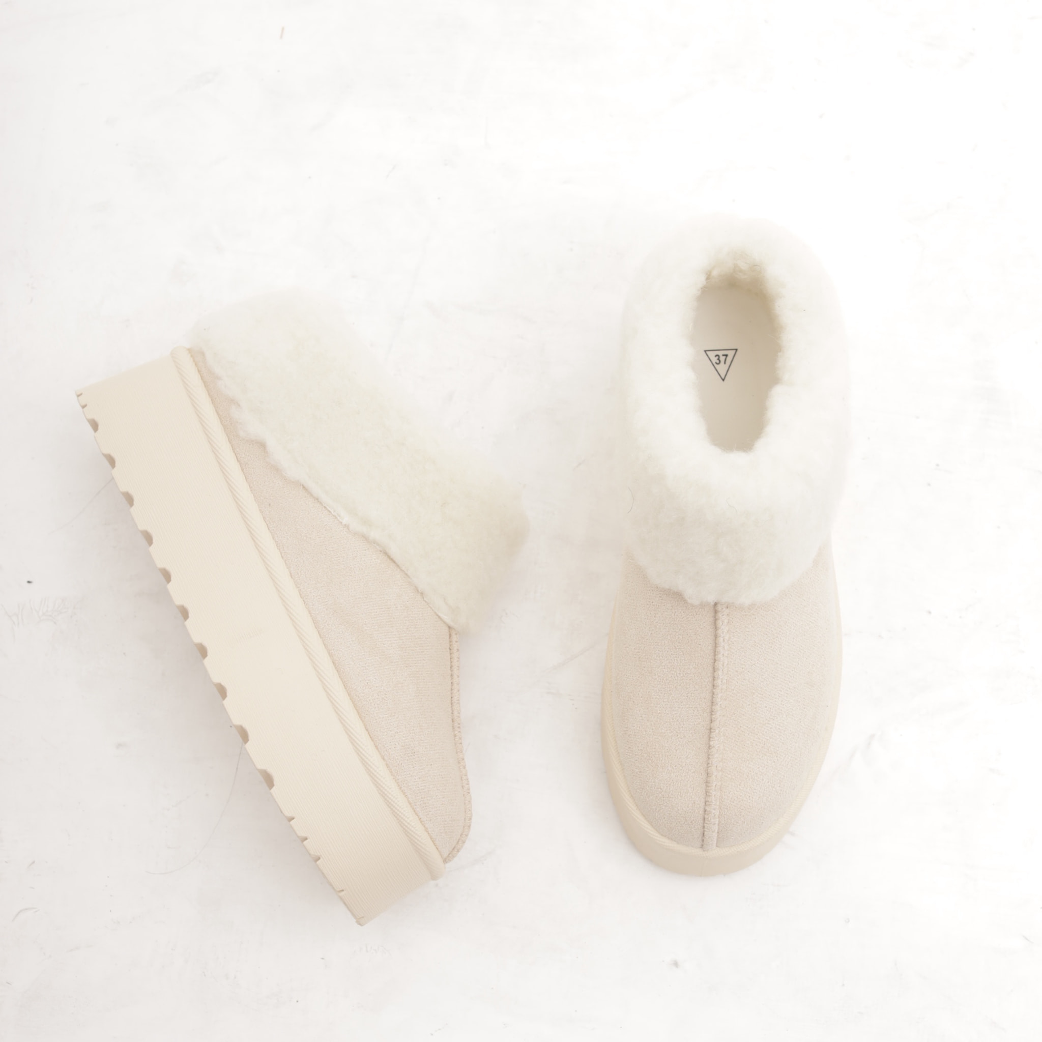 SLIPPER MAMMUT RISVOLTATO BEIGE