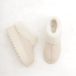 SLIPPER MAMMUT RISVOLTATO BEIGE