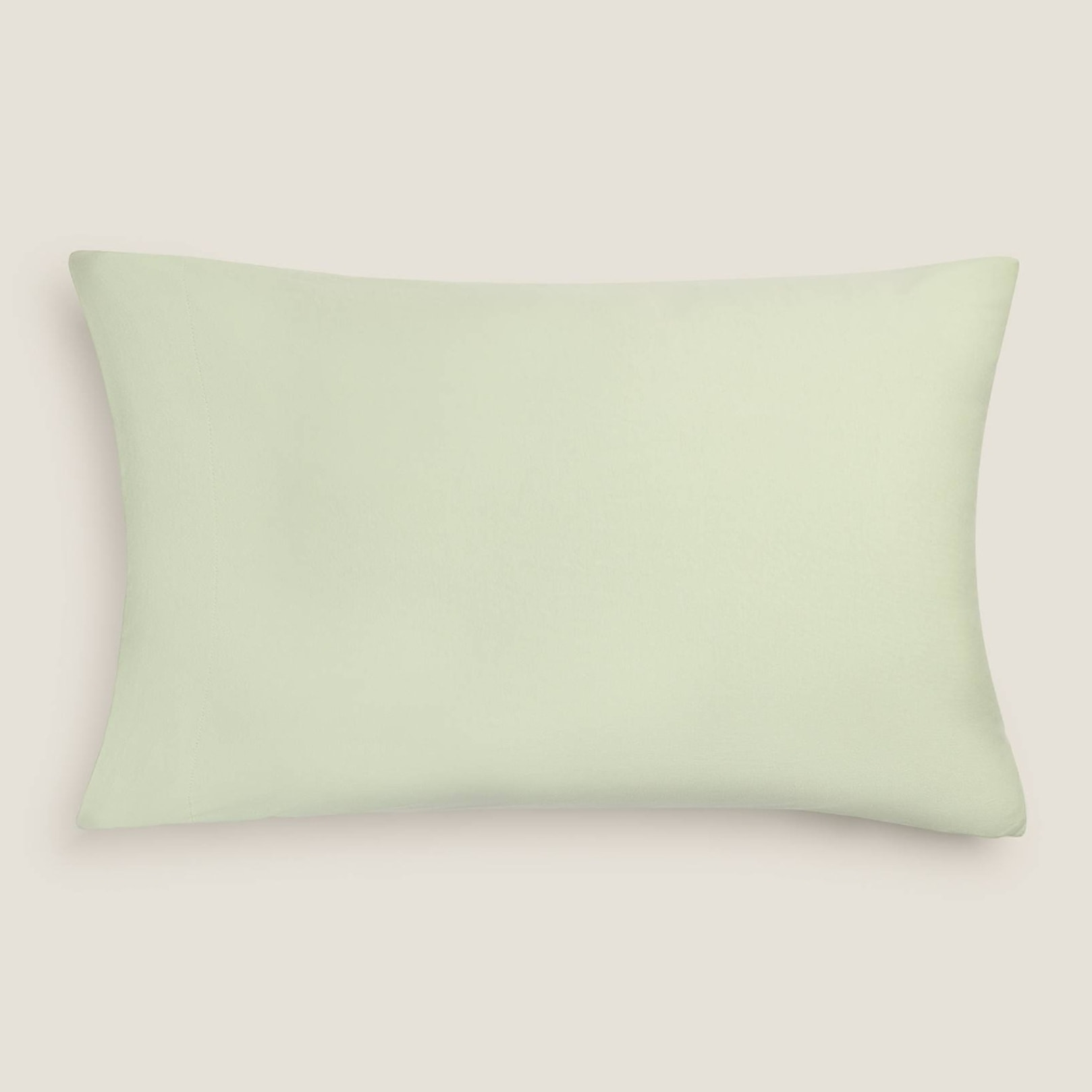 Funda almohada punto algodón Puntib color verde claro