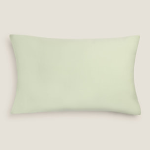 Funda almohada punto algodón Puntib color verde claro