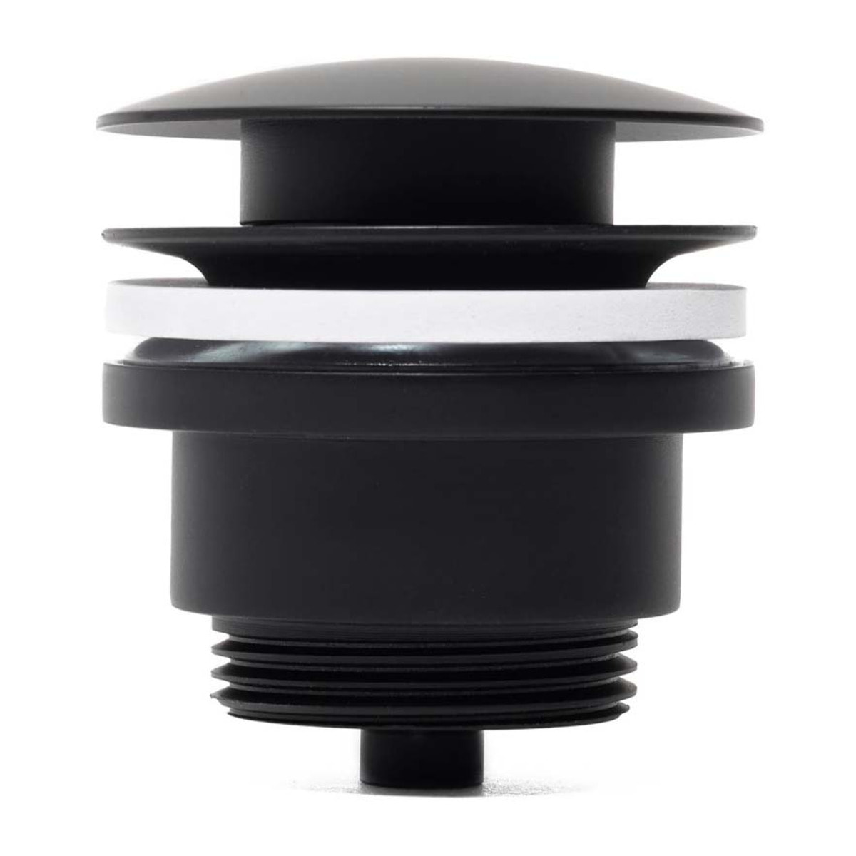 Set siphon de lavabo noir mat avec bonde clic-clac 5/4 avec trop-plein SAT (SATSetBlack)