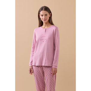 Pigiama donna invernale in caldo cotone articolo morning. Noidinotte