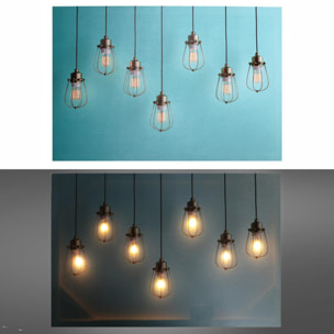 Quadro con led lampadine cm60x40x1,8
