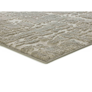 LIMA Alfombra shaggy estilo escandinavo con relieve gris claro, varias medidas disponibles