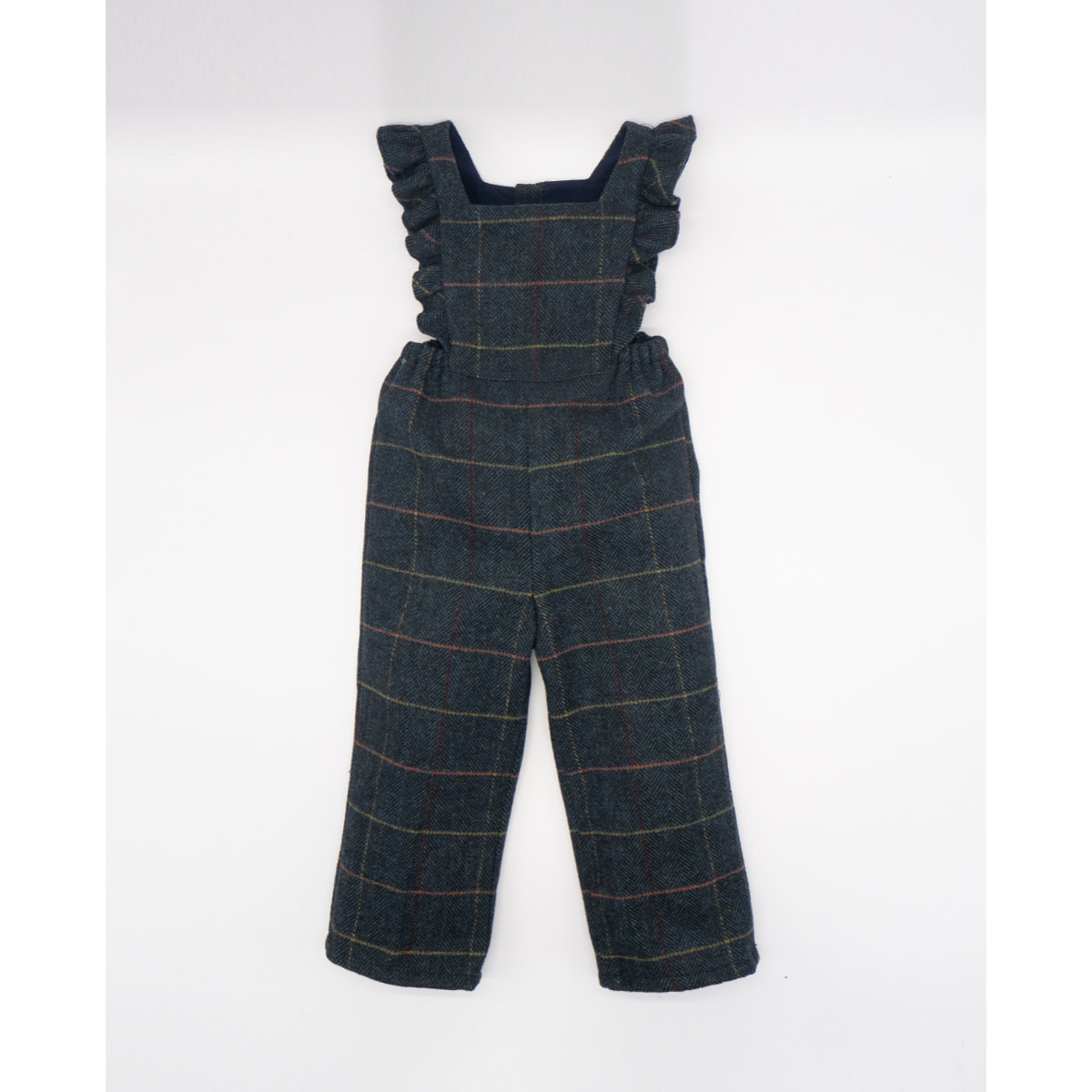 PETO LANA ESPIGA Y CUADROS MULTICOLOR AZUL