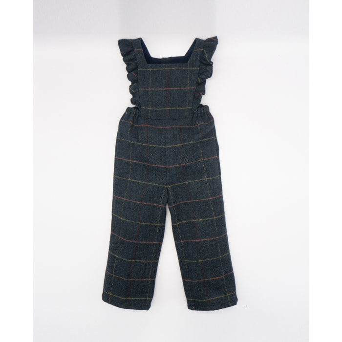 PETO LANA ESPIGA Y CUADROS MULTICOLOR AZUL