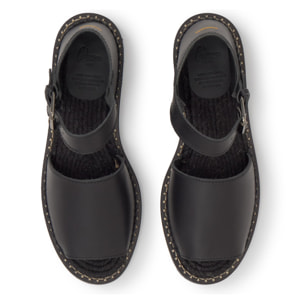 Sandalia plana Polly en napa con suela de yute y tpu