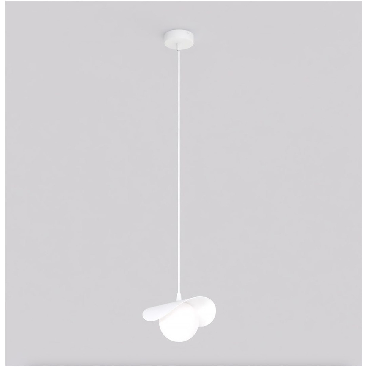 Lampada a sospensione Ritual in acciaio bianco opaco