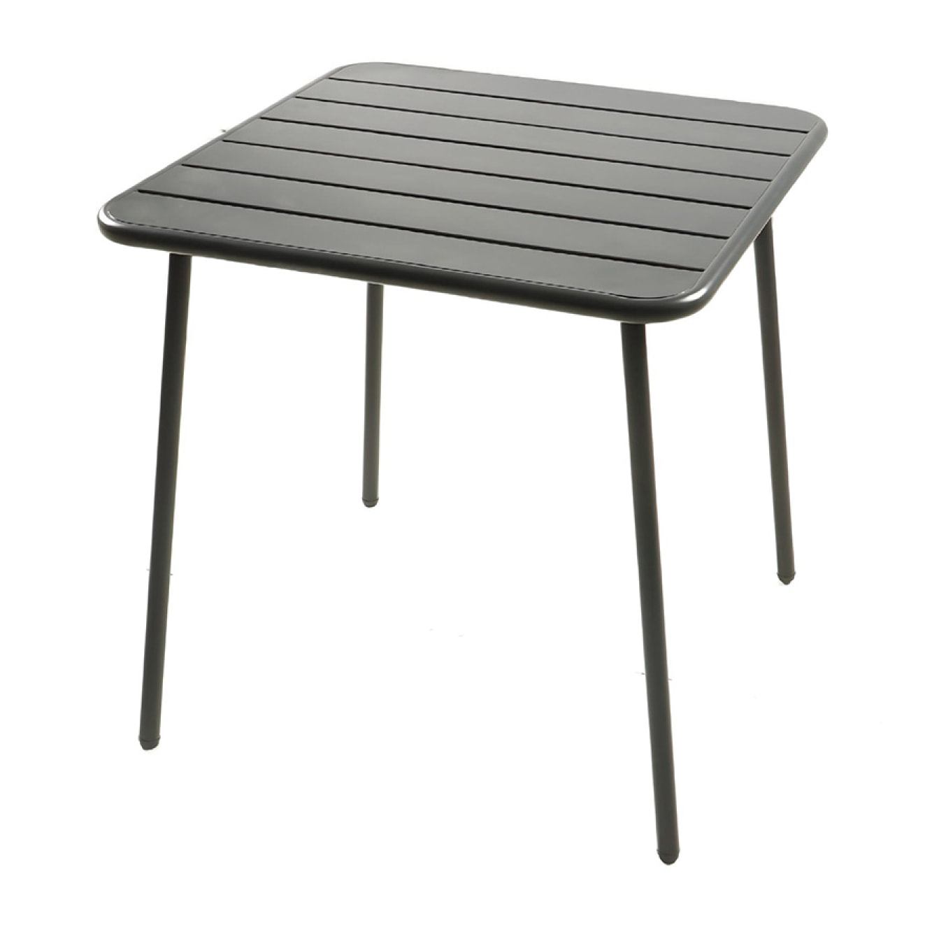 EVORA Table carrée 4 places 70x70cm gris foncé