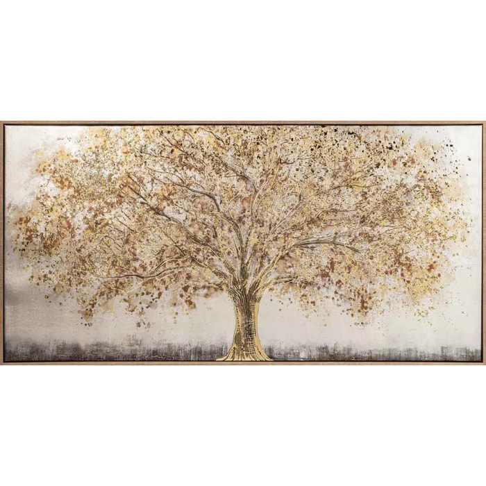 Toile imprimée encadrée Eka marron 78x38cm