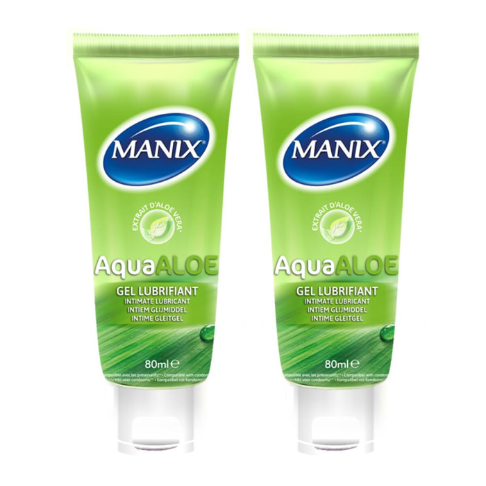 Lot de 2 - Manix Aqua Aloe Gel Tube 80 Ml