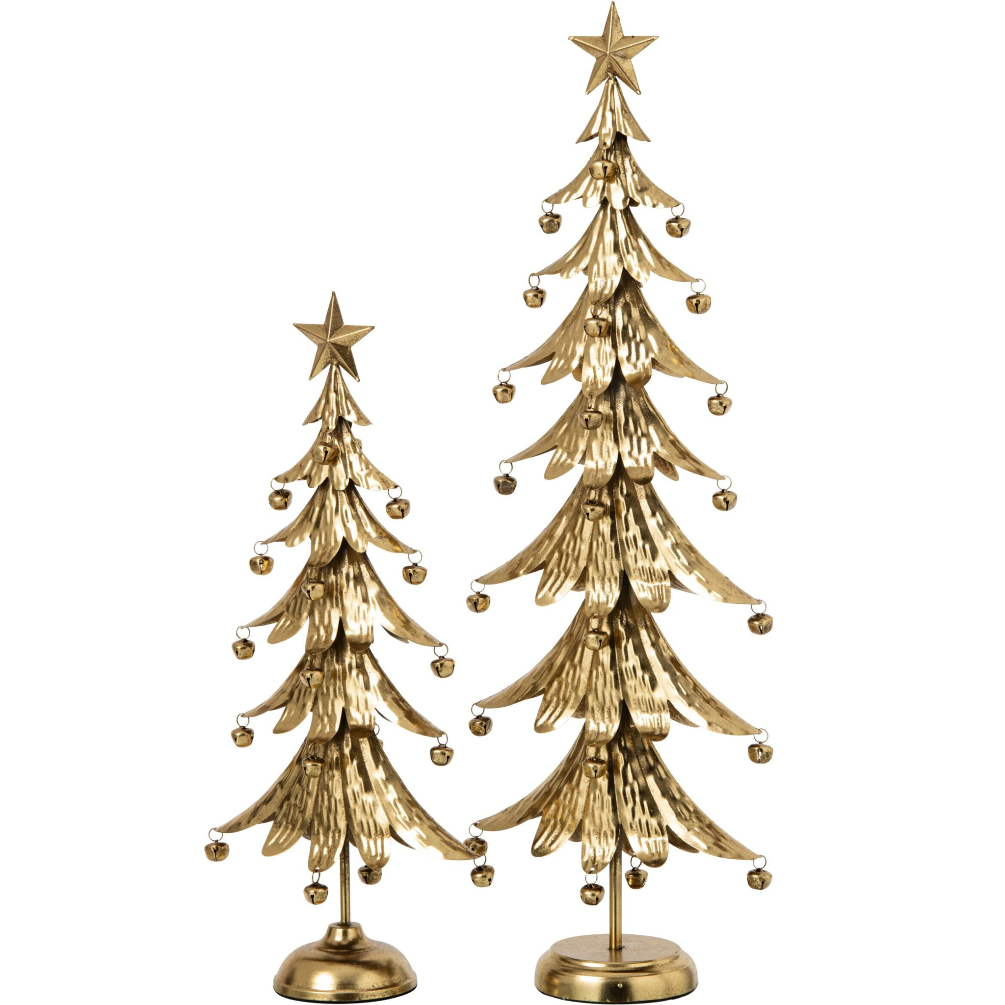 J-Line Sapin de Noël - fer - doré - large