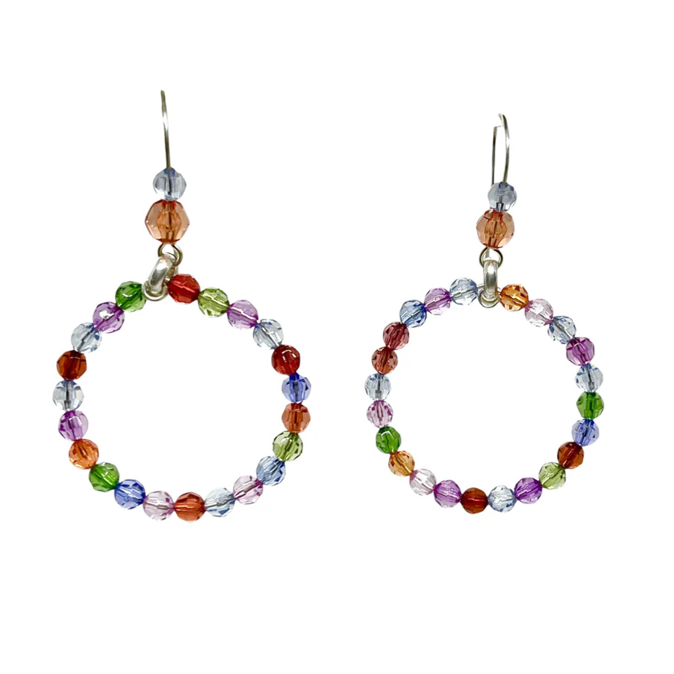 Pendiente aro Luces de Verano en dorado multicolor