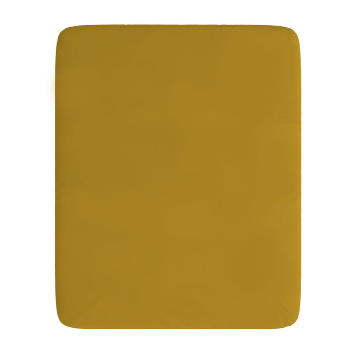 LENZUOLO SOTTO MAX COLOR MADE IN ITALY COTONE-SENAPE MATRIMONIALE MAXI