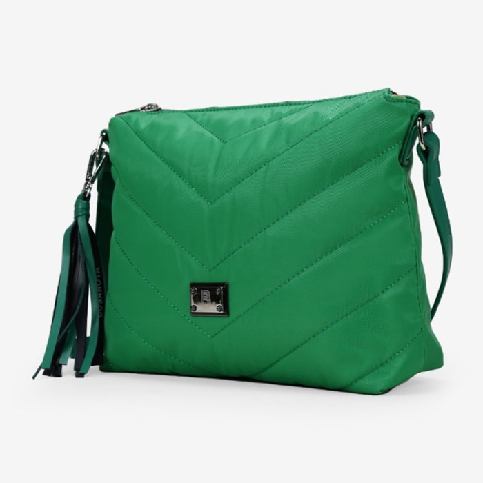 Bolso bandolera acolchado verde