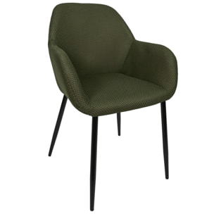 Fauteuil Atome Kaki - Lot De 2