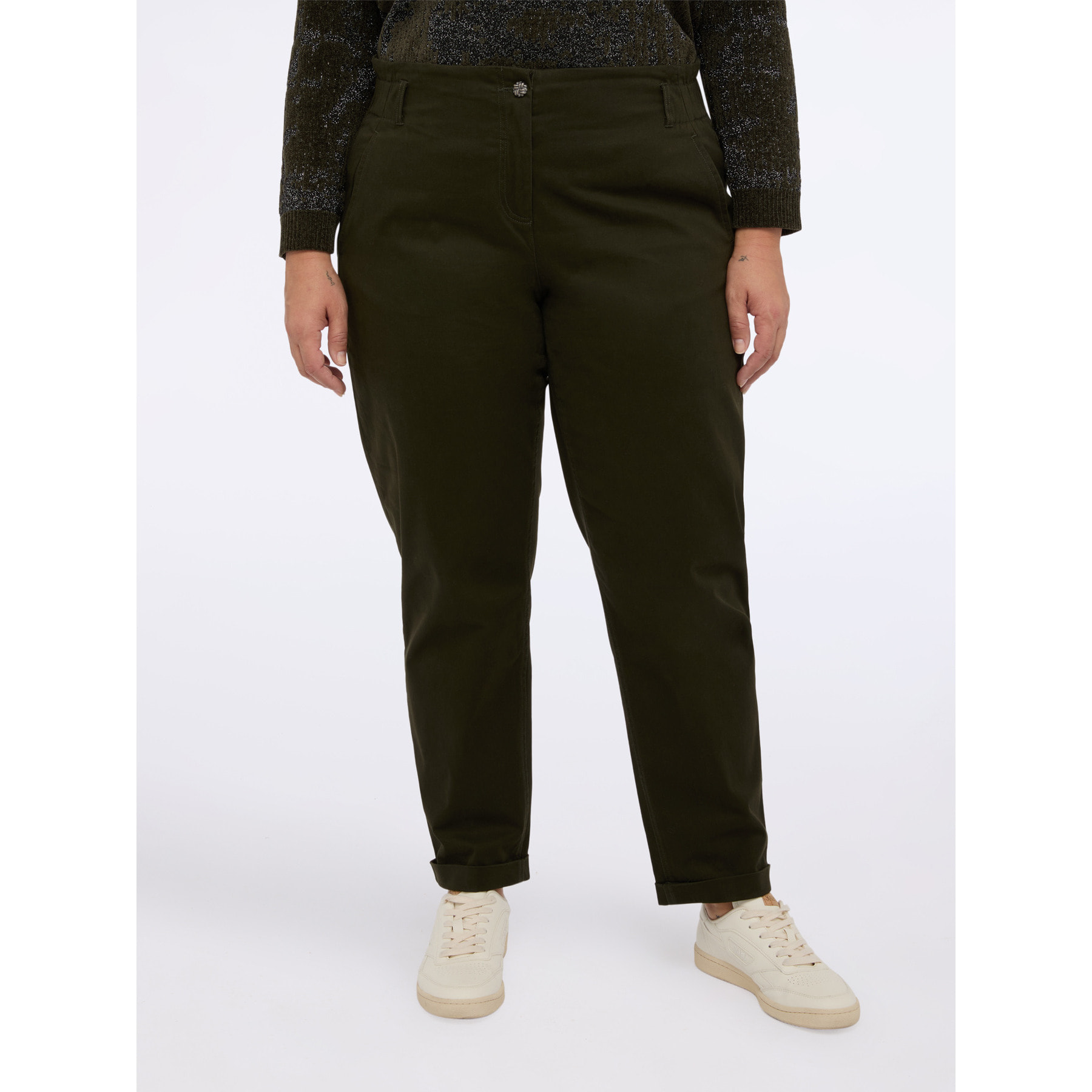 Fiorella Rubino - Pantalones Balloon de algodón - Verde militare