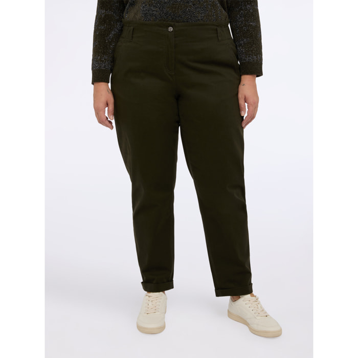 Fiorella Rubino - Pantalones Balloon de algodón - Verde militare