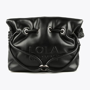 Borsa a tracolla con manico effetto pelle intrecciata