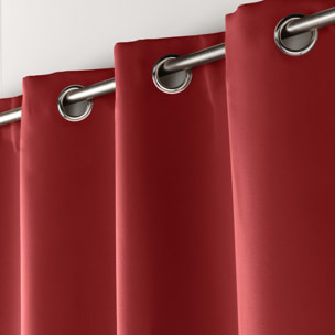Rideau court obscurcissant 90 % adapté radiateur - Rouge
