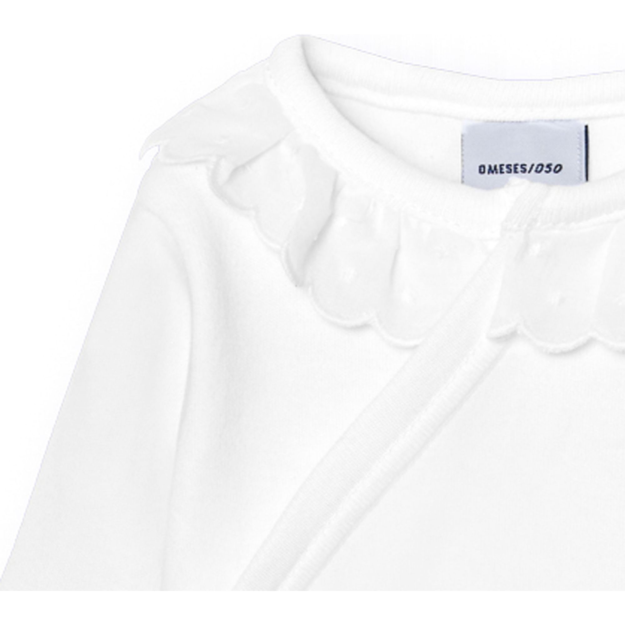 Body cruzado bebé manga larga puntilla