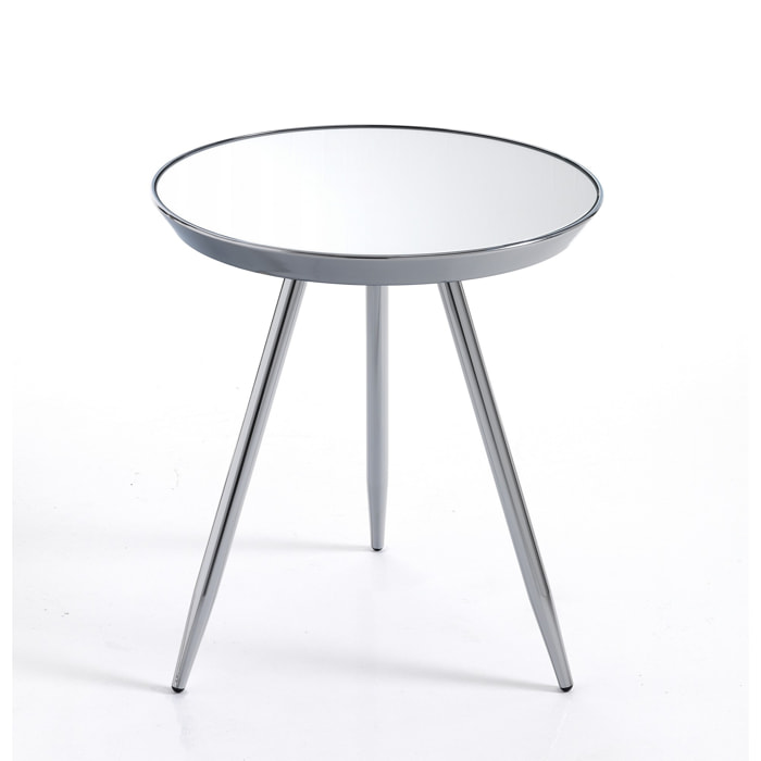 TOMASUCCI Table basse / table de chevet SPOK CHROME