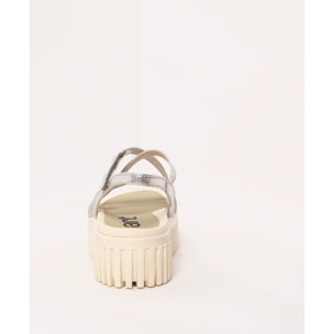 Sandalia de cuña 1576F METALIZADO SILVER/BRIGHTON color Silver