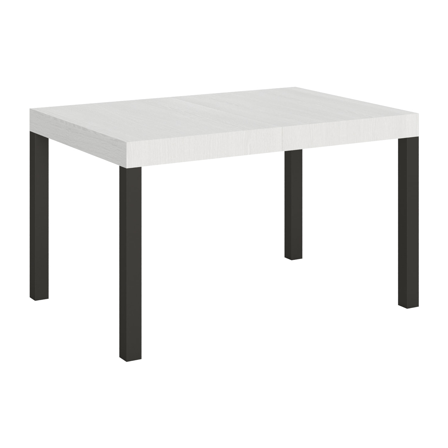 Table extensible 90x140/244 cm Everyday Frêne Blanc cadre Anthracite