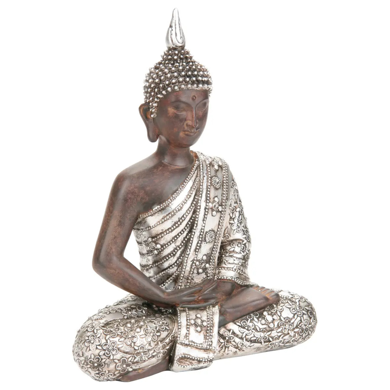 Statuette "Bouddha" assis - résine H28 cm