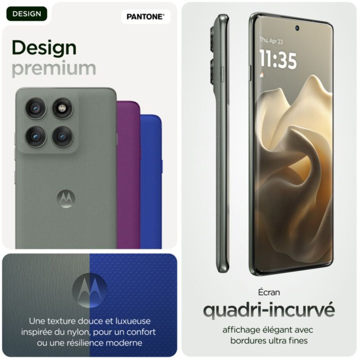 Smartphone MOTOROLA Edge 60 Pro 512Go Vert 5G