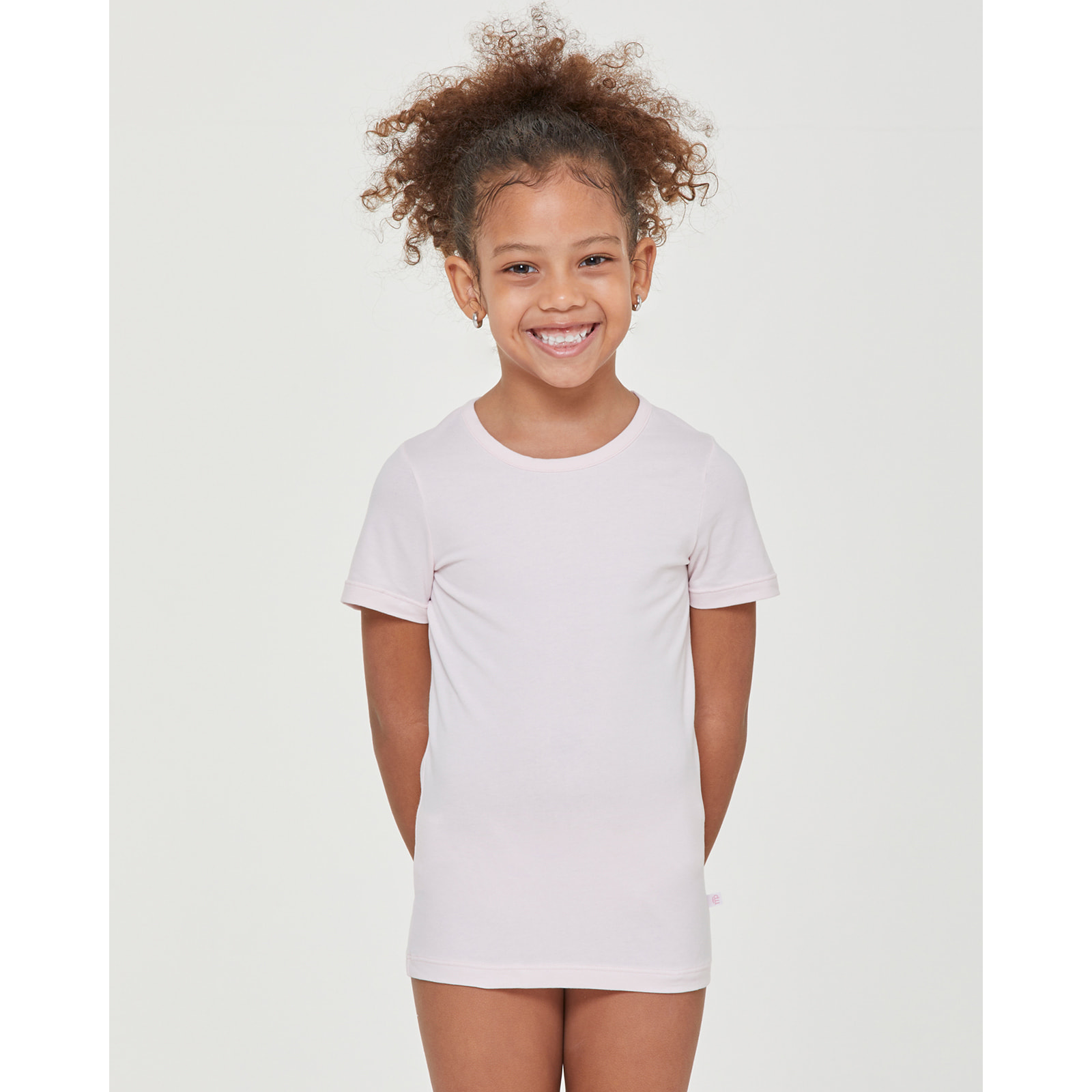 T-shirt girocollo bimba in caldo cotone organico