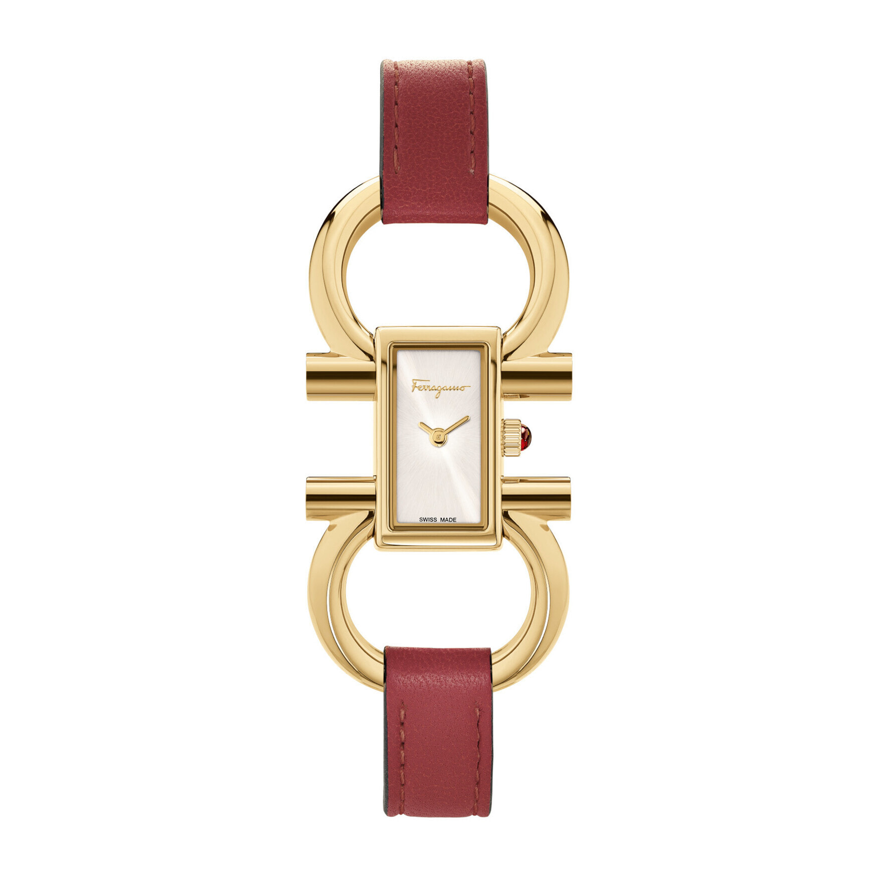 Ferragamo Reloj Analógico De Cuarzo. Double Gancini