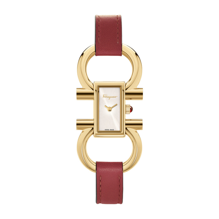 Ferragamo Reloj Analógico De Cuarzo. Double Gancini