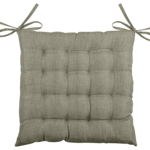 Galette de chaise unie en 16 points - Vert