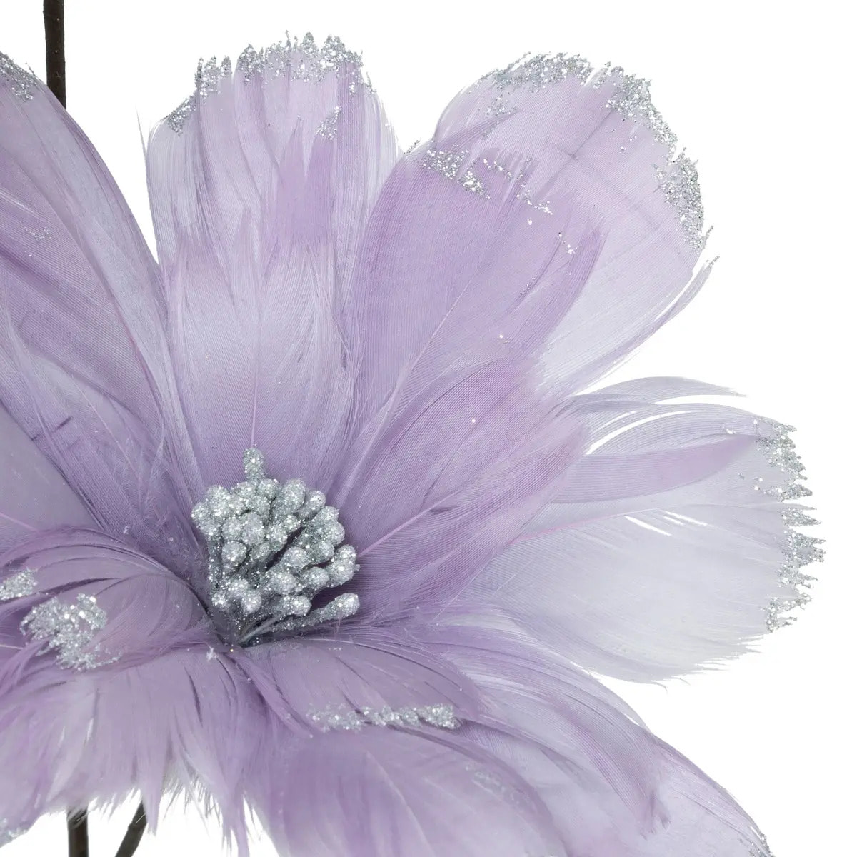 Branche plume mauve H65