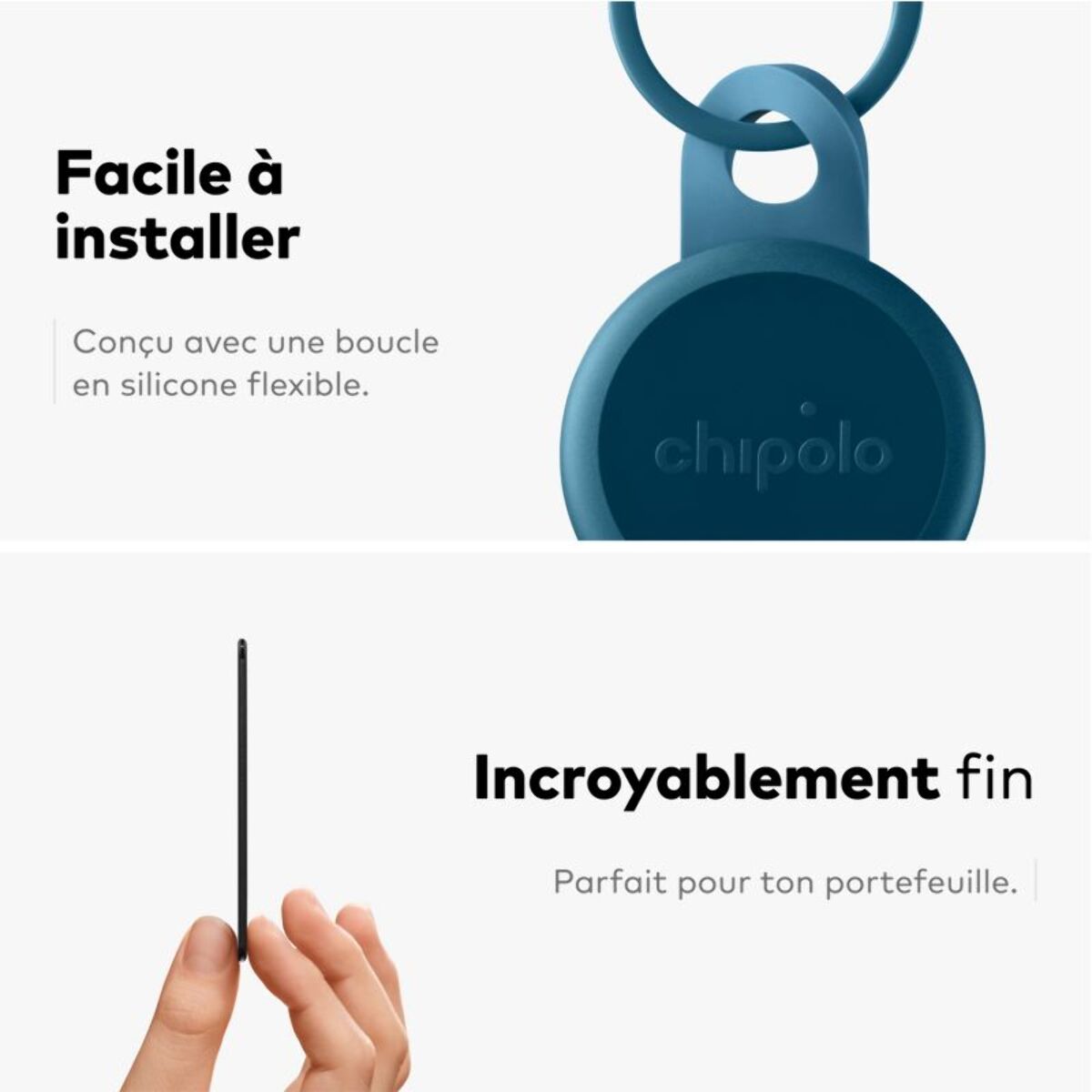 Tracker GPS CHIPOLO Loop x1 - carte x1 blanc