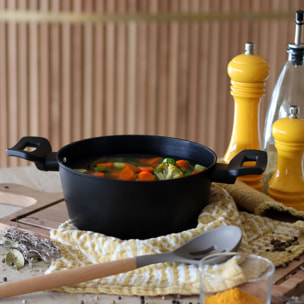 Faitout antiadhésif en aluminium noir 20cm - tous feux FIRST