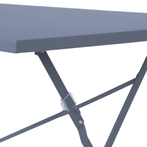 Table de jardin bistrot pliante métal + 4 assises EMILIA