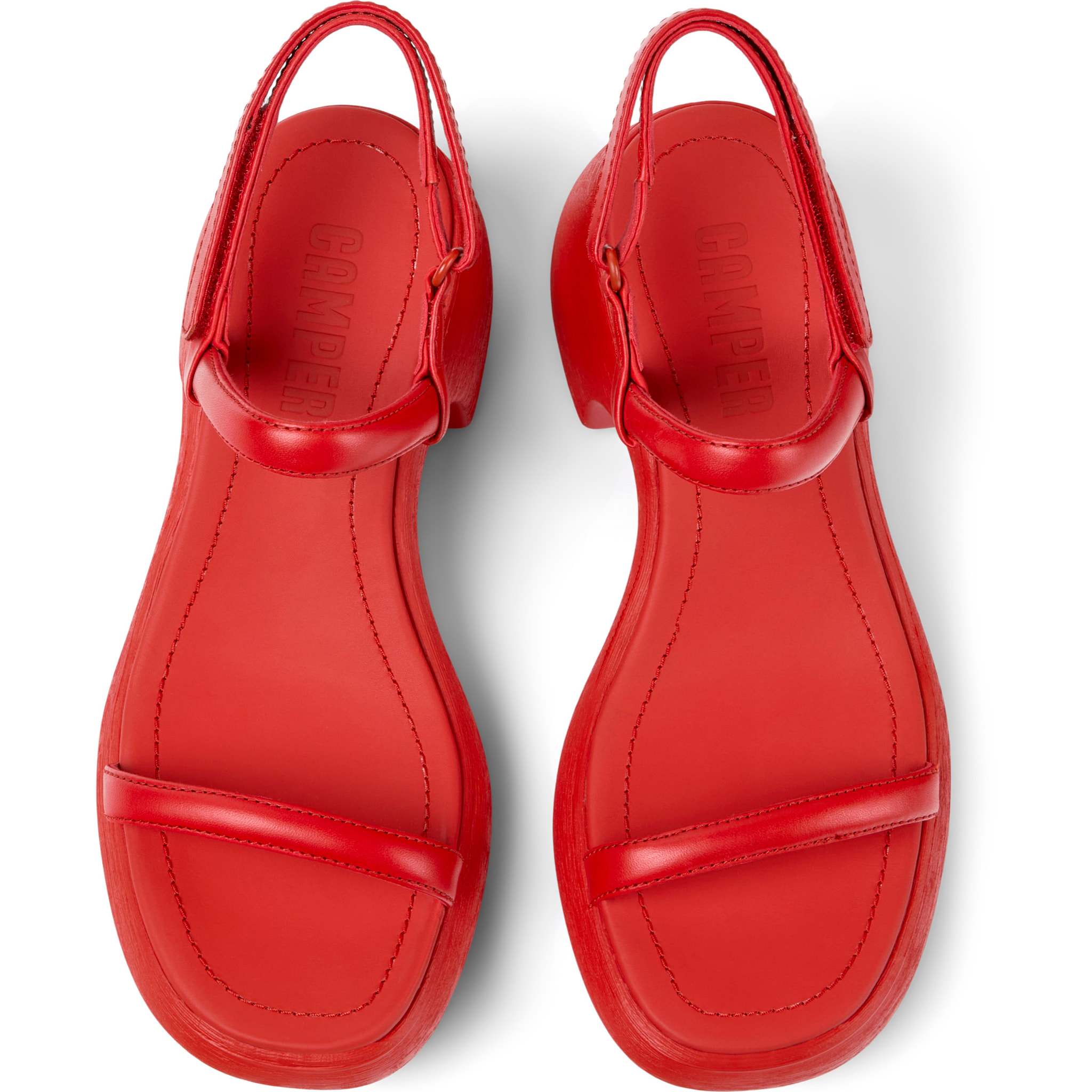 Sandalias - CAMPER Thelma Sandal - Rojo - Cuero liso