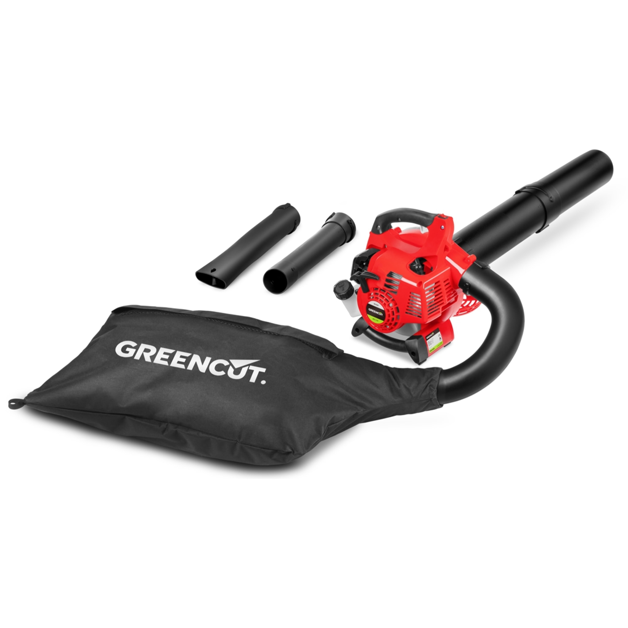 Soplador-aspirador de hojas motor de gasolina 26cc y velocidad del aire 225km/h - GREENCUT EBV260X