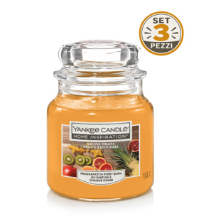 Set 3pz Candela in giara piccola Exotic Fruits