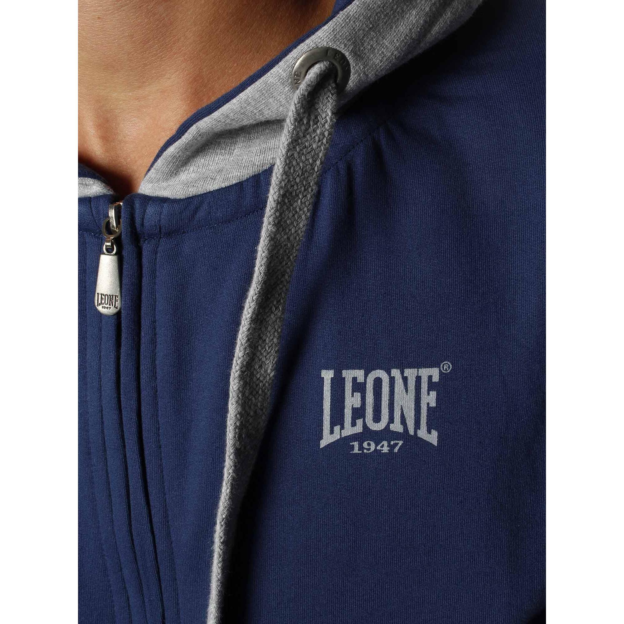 Chándal de invierno cepillado para hombre Leone Basic Vintage con capucha y cremallera