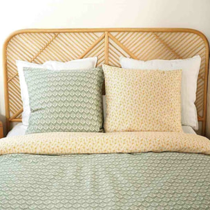 Parure Housse De Couette 3pcs 100% Satin De Coton Bio 78fils Orient