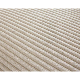 Garance - canapé modulable d'angle droit - 8 places - en velours côtelé - Beige