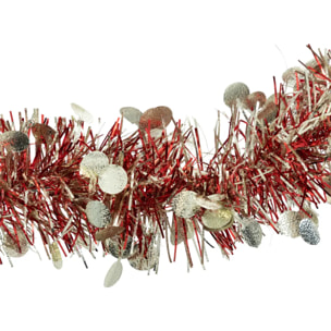Guirlande de Noël pastille 100x4x2m rouge et or