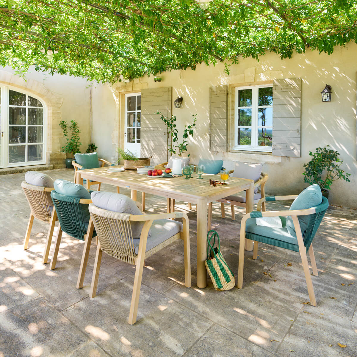 Table de jardin "Deona" 8 places en acacia