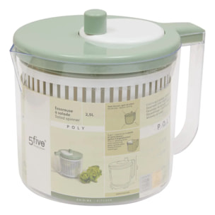 Essoreuse à salade Poly ronde 2,5L vert