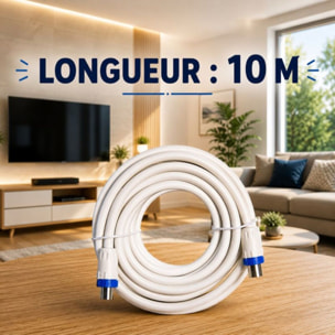 Câble antenne TV ESSENTIELB 10M - 9.5mm 17VATC